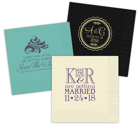 Custom Napkins with Your 1-Color Artwork